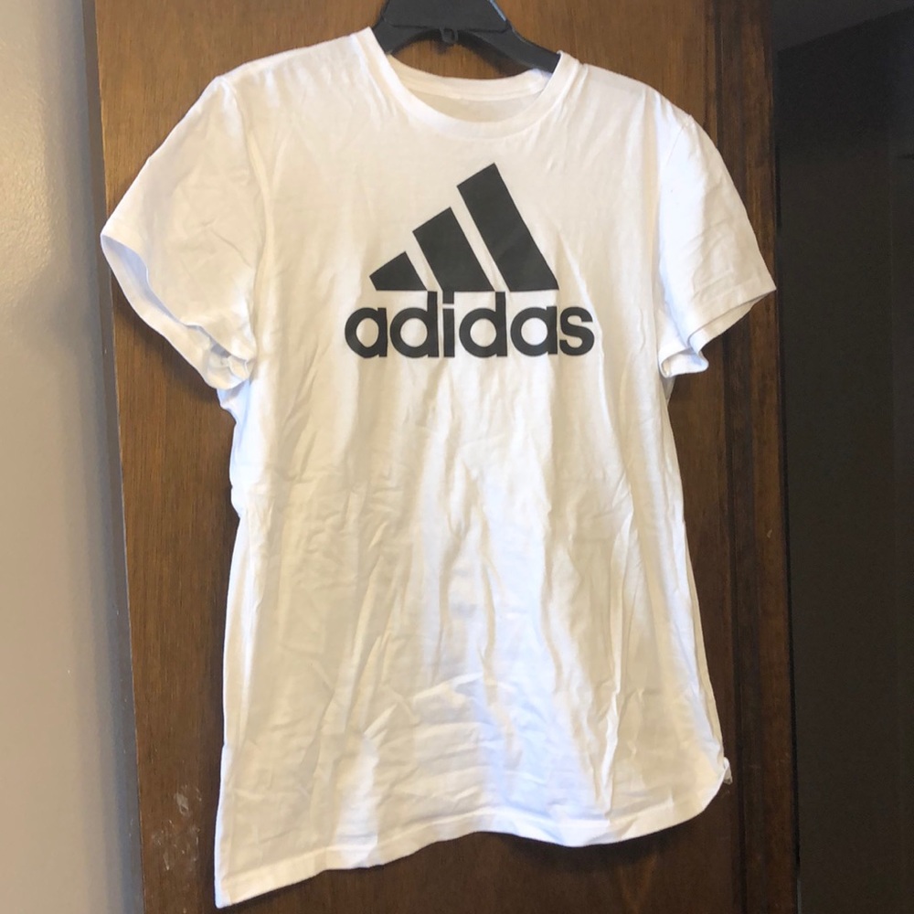 White Adidas Short Sleeve T-Shirt